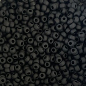 Rocailles Miyuki 11/0 - Opaque Matte Black - 11-401F