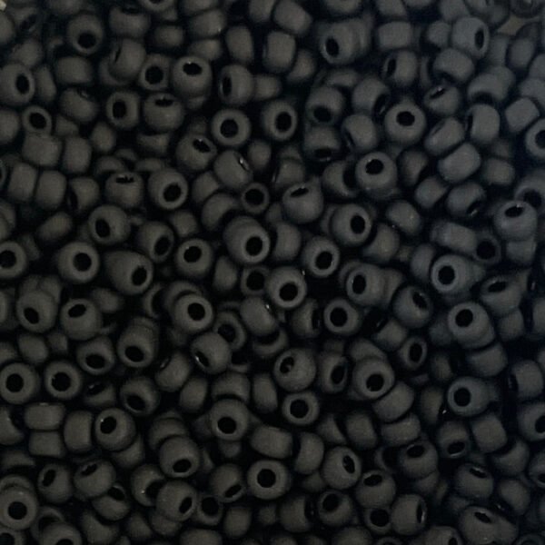 Rocailles Miyuki 11/0 - Opaque Matte Black - 11-401F