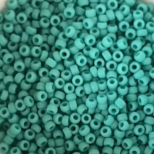 Rocailles Miyuki 11/0 - Opaque Matte Turquoise Green - 11-412F