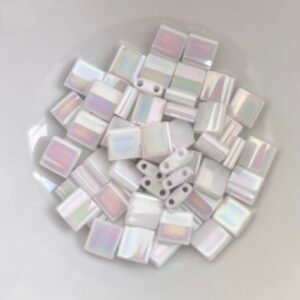Tila Miyuki - White Lined ab White Pearl - TL471