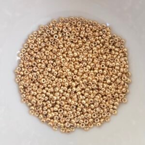 Rocailles Miyuki 15/0 - Duracoat Galvanized Gold - 15-4202