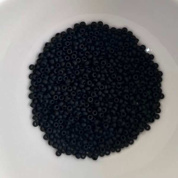 Rocailles Miyuki 15/0 - Opaque Matte Black - 15-401F