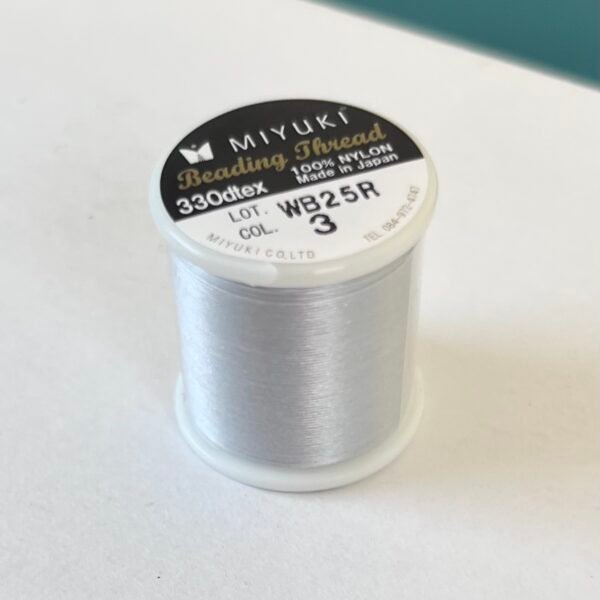 Bobine de 50 mètres de fil nylon Miyuki - diamètre 0,25 mm - réf. 03 - Silver